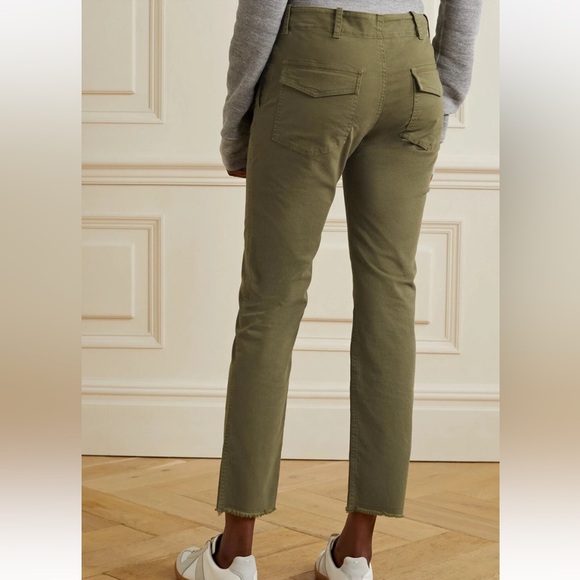 Nili Lotan Jenna Pants Green Raw Hem Flap Pocket Size 10 - Picture 6 of 7